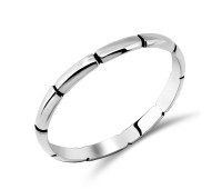 Block Design Silver Ring NSR-494